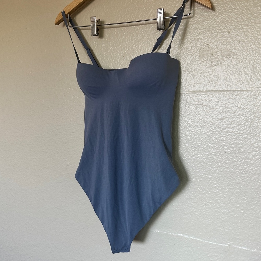 NEW Skims Contour Lift Straight Neck Bodysuit Slate Small - Picture 6 of 9